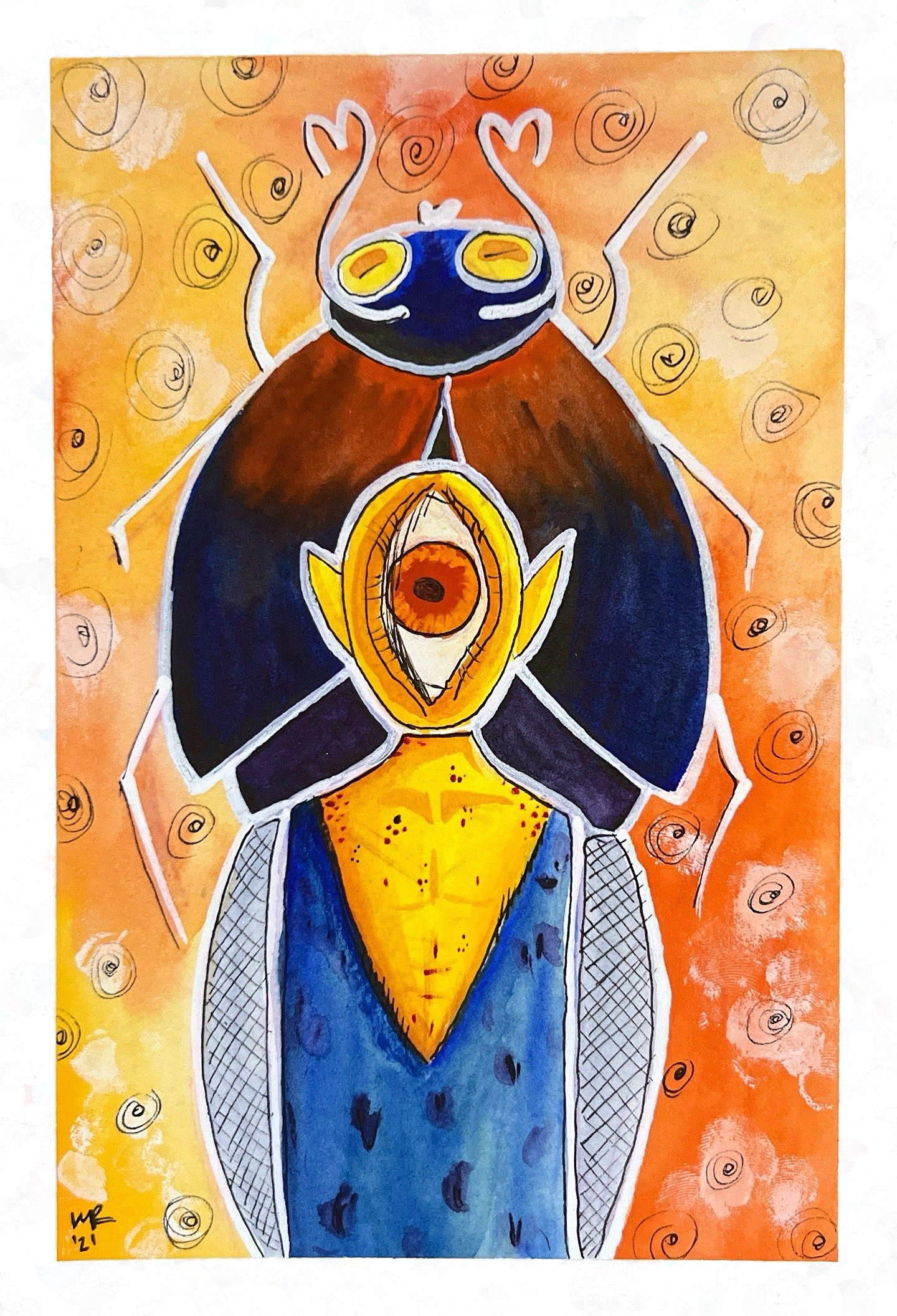 Beetle Man Print