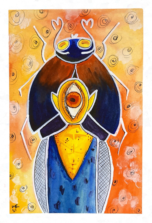 Beetle Man Print